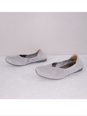 THINK! Gaudi Ballet Flats Gray Suede Slip-On Shoes
